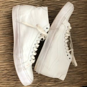 White High Top Vans Size 9